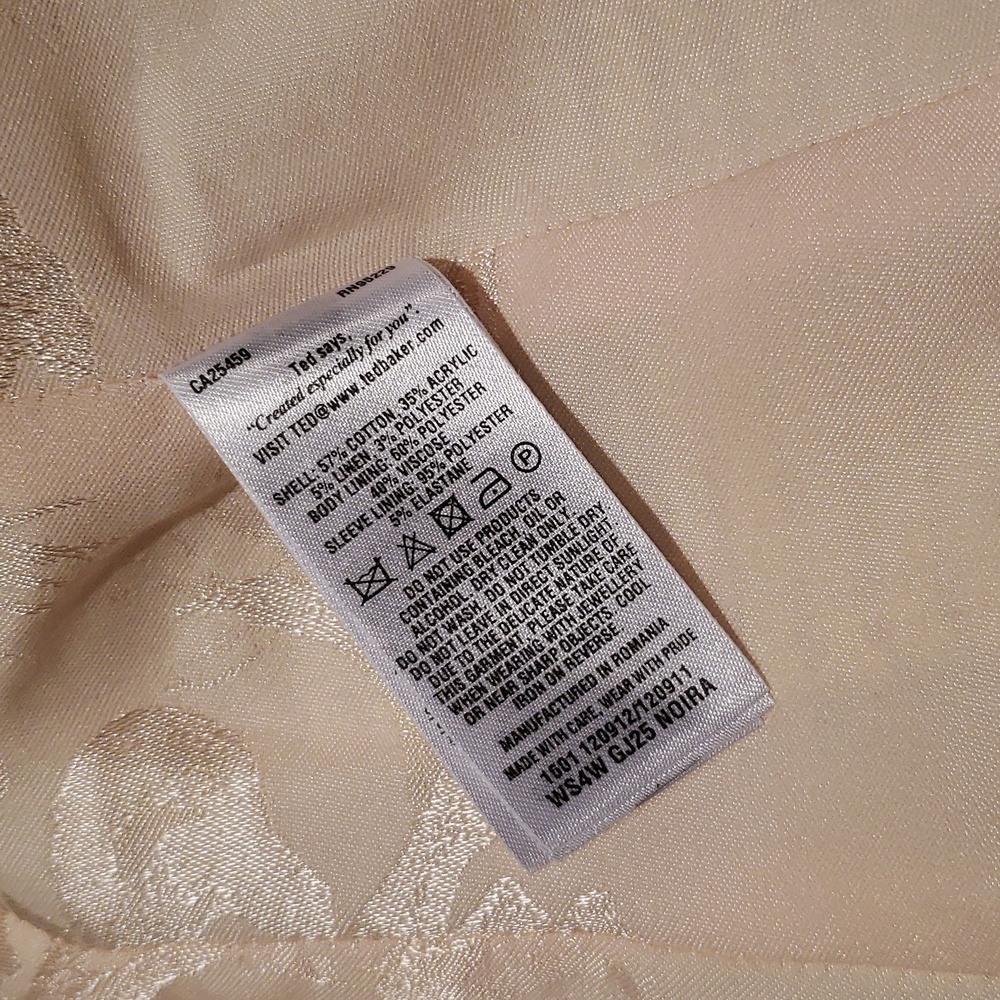 Ted Baker NEW Noira Yellow Lemon & Metallic Gold Tweed Zip Cropped Blazer Jacket - Picture 11 of 17